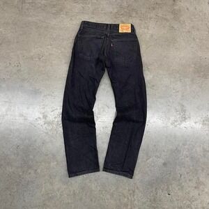 Levi's 505 Black Denim Jeans Straight Leg Men's Size 30
